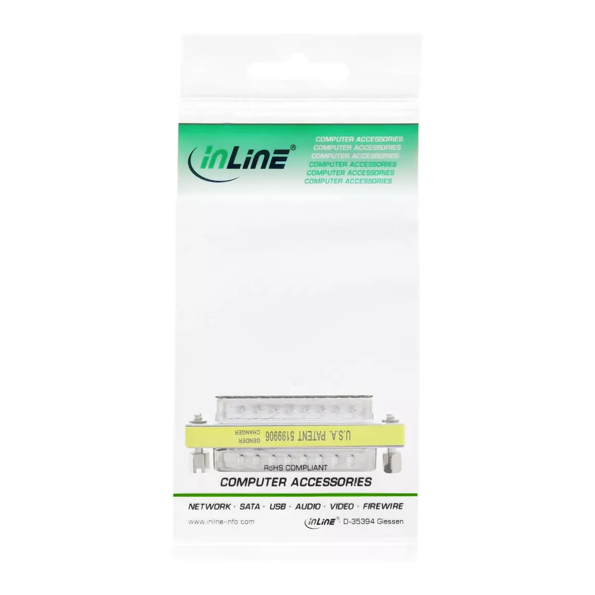 InLine Mini Gender Changer 25 Pin Sub-D Photo 3