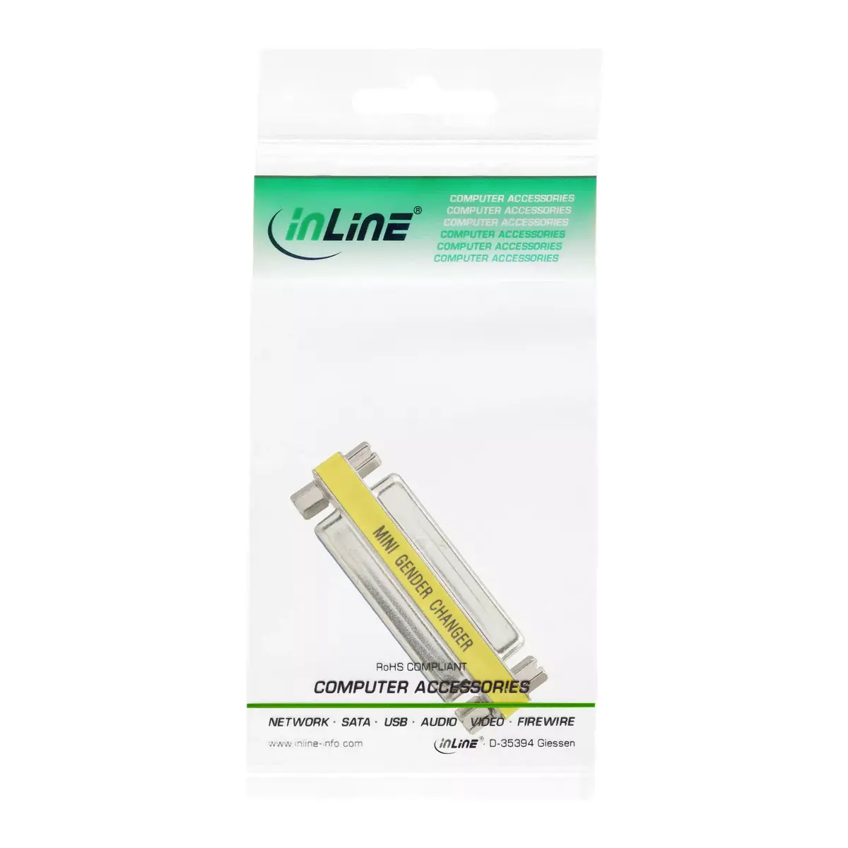 InLine Mini Gender Changer 25 Pin Sub-D Photo 3