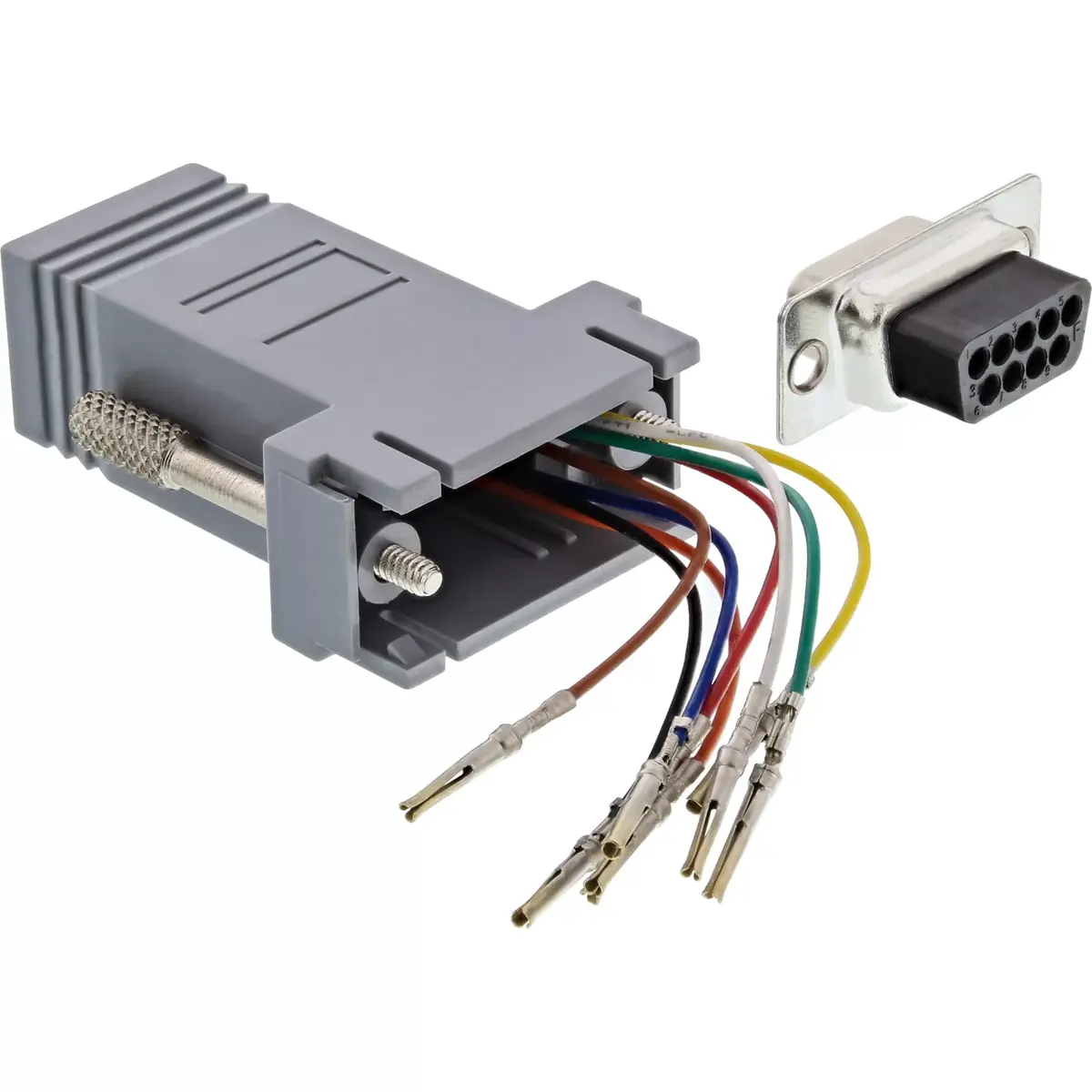 InLine Adapter 9 Pin Sub-D female RJ45 female 68889B Photo 2