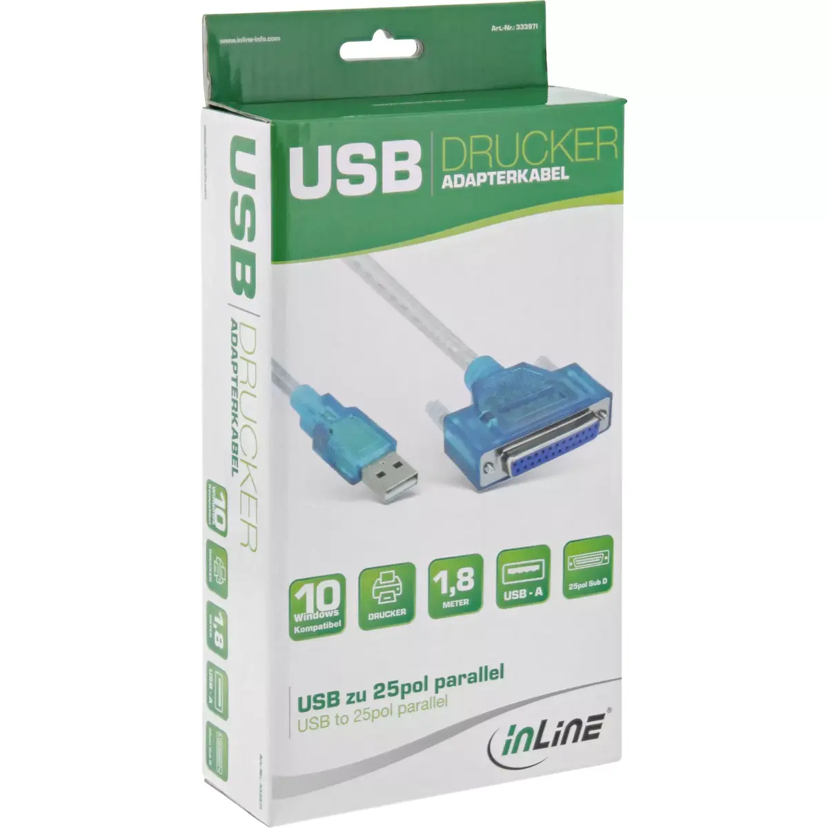 USB printera kabelis InLine 33397I Photo 2
