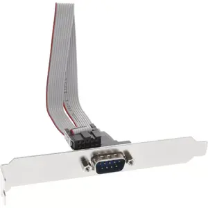 InLine Serial slot bracket 9-pin male to 10-pin internal connector 1:1 0.25m