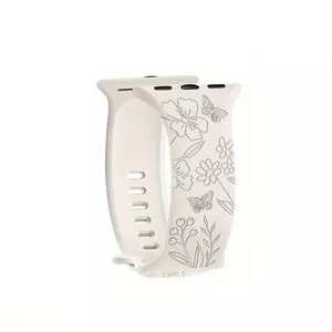 Silicone strap Riff Butterfly for Apple Watch 42–49 mm, creme, RF-BUT42-CREME