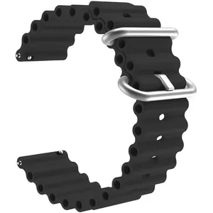 Силиконовый ремешок Riff Ocean для Apple Watch 42/44/45/49 мм, черный