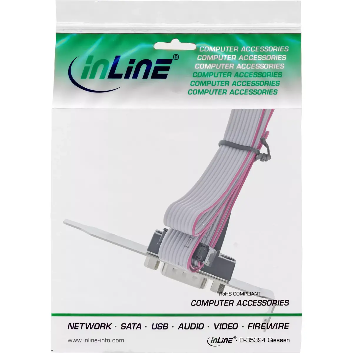 InLine Slot Bracket DB9male к 10 Pin внутреннему разъему 1:1 0.6м Photo 2