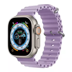 Силиконовый ремешок Riff светло-фиолетовый для Apple iWatch 42/44/45/49 мм