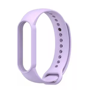 Silikona siksniņa Riff priekš Xiaomi Mi Band 3/4/5/6/7, gaiši violeta, regulējama nomaiņas siksna