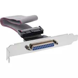 InLine Slot Bracket DB25 female / 26 Pin Header 33225B