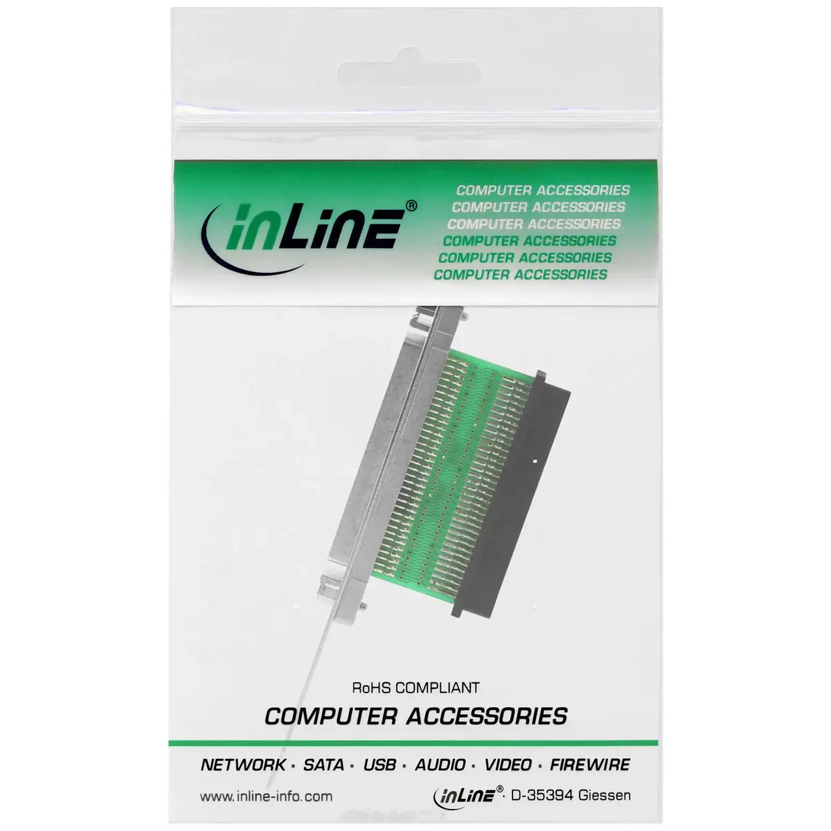 InLine SCSI III U320 slotu kronšteins 68 Pin mini Sub-D F/F Photo 2