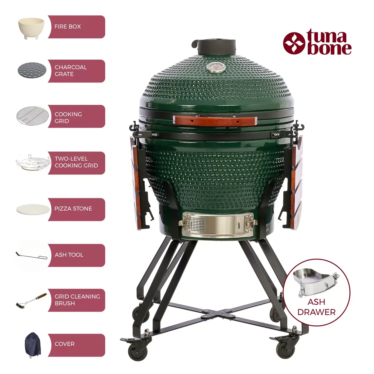 TARGUS Kamado TBG24GREEN-02 — 24" керамический Photo 17