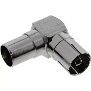 InLine Antenna Coaxial Connector IEC male to female angled metal 69915M