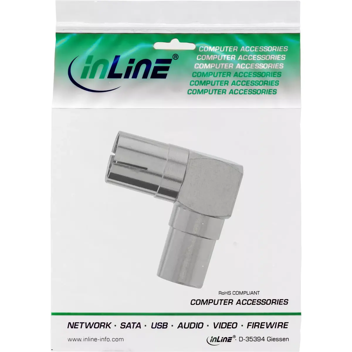 InLine Antenna Coaxial Connector IEC male to female 69915M Photo 3