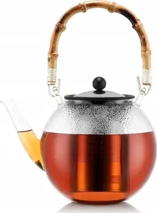 Чайник-пресс BODUM ASSAM BAMBOO 1.5 л с бамбуковой ручкой и стеклянной колбой