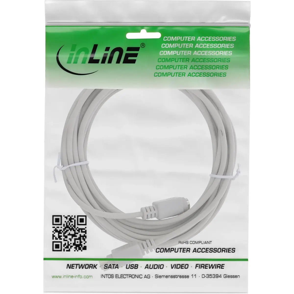 InLine PS/2 Cable Extension 5m Photo 2