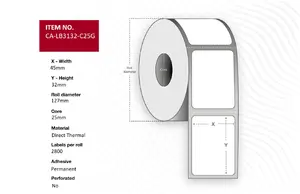 Capture CA-LB3132-C25G Printer Labels Photo 1
