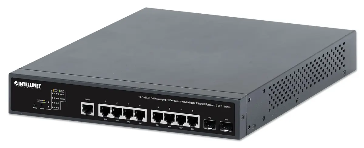 Intellinet 10-portu L2+ pilnībā pārvaldāms PoE++