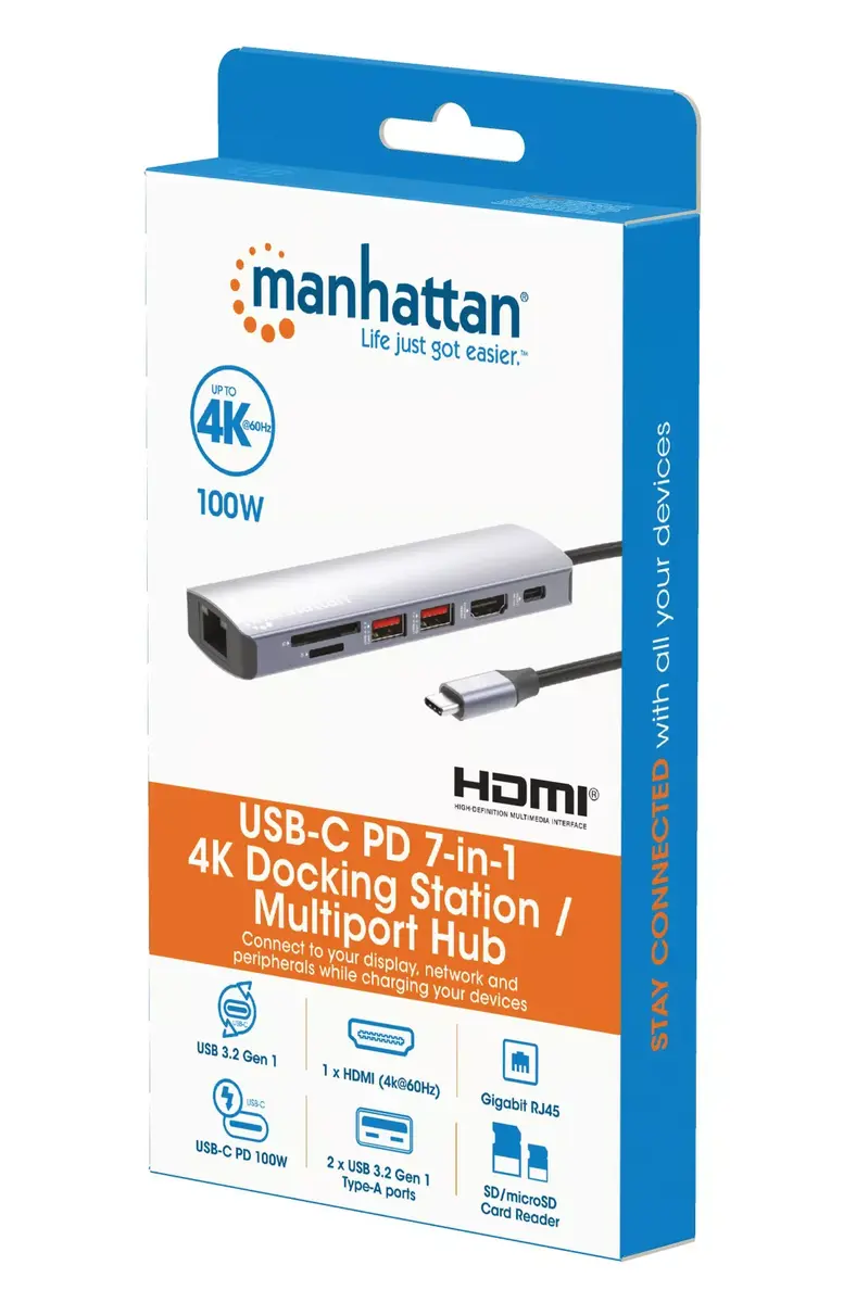 Док-станция Manhattan USB-C PD 7-в-1 4K Photo 9