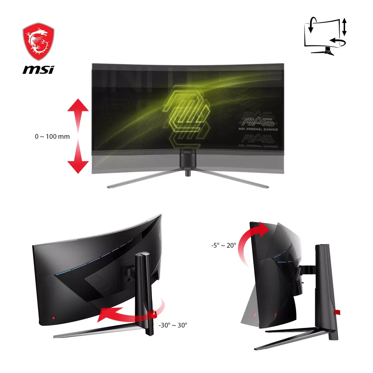 Монитор MSI MAG 345CQRDE Photo 5