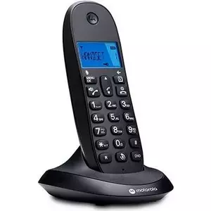 Беспроводной телефон Motorola C1001CB черный — DECT трубка с 1,6" дисплеем