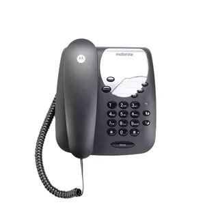 Аналоговый настольный/настенный телефон Motorola CT1, проводная трубка, справочник 20 записей, чёрный