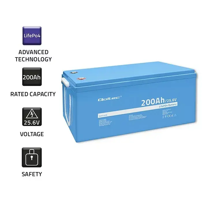 Аккумулятор LiFePO4 QOLTEC 25,6В 200А·ч Photo 2