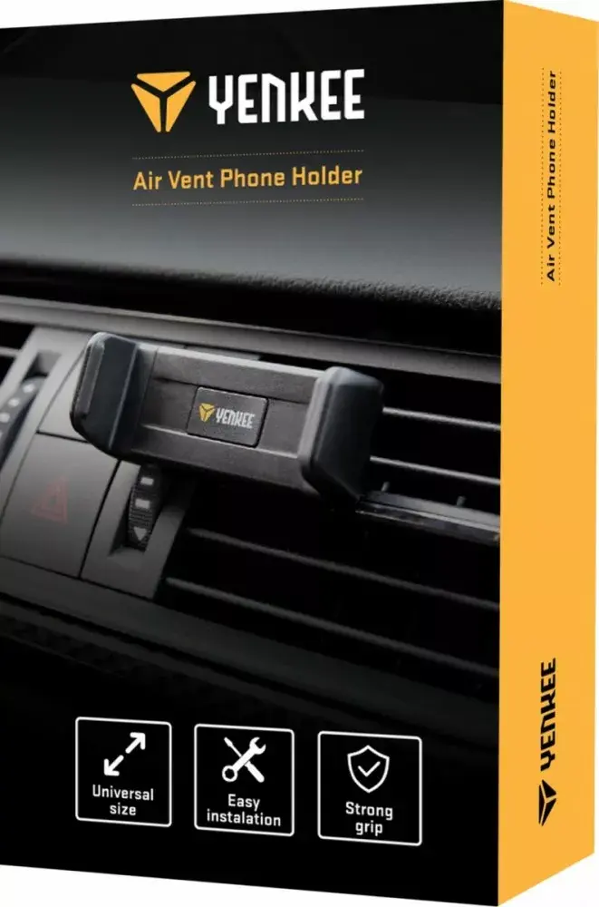 Tālruņa turētājs YENKEE YSM 201BK — ventilācijas stiprinājums Photo 3