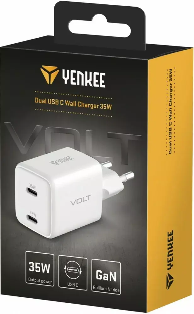 YENKEE G35D USB-C Wall Charger 2x18W PD 3.0 Photo 11