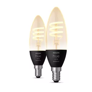 Smart bulb Philips Candle E14 Bluetooth Zigbee Black 2-pack