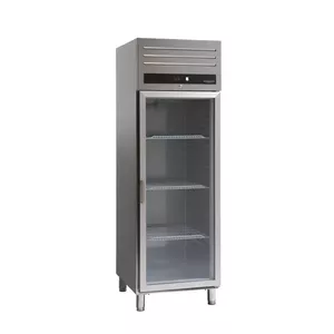 Aukstumskārba vitrīna ScanDomestic GUR700GDX, 461 L, nerūsējošā tērauda, brīvstāvoša, 2040×653×843 mm
