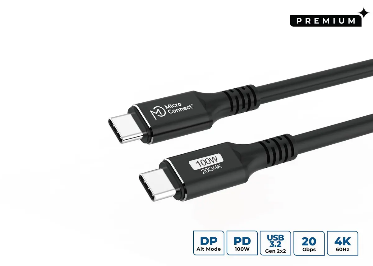 MicroConnect USB-C uz USB-C kabelis USB