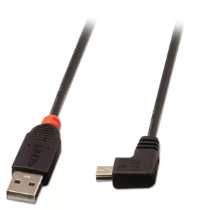 USB 2.0 Cable Type A to Mini-B 90 Degree Right Angle Lindy 1m