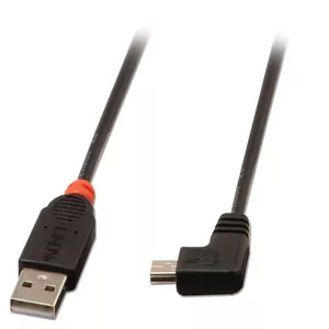 Lindy 31970 USB kabelis 0,5 m USB 2.0 USB A Mini-USB B Melns