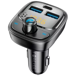 FM raidītājs-lādētājs TelForceOne TR-370 BT 30W — auto FM raidītājs ar Bluetooth un 30W USB uzlādi