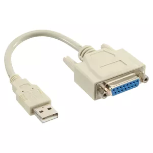 USB Adapter Cable USB Type A male DB15 female InLine 33101