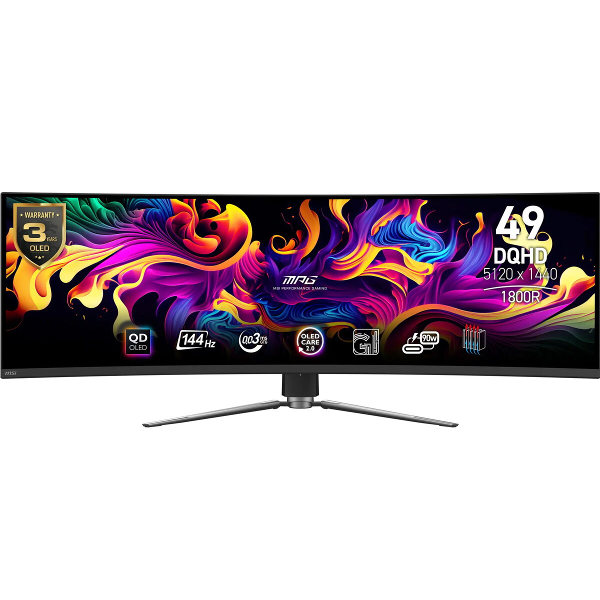 MSI MPG 491CQPDE QD-OLED Ieliekts Spēļu