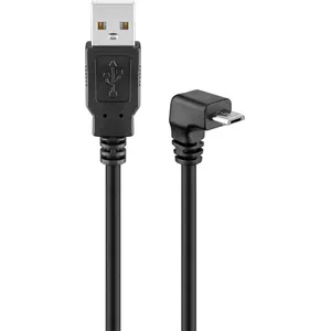 USB 2.0 Hi-Speed Cable Goobay 95343 90° Black 1.8m