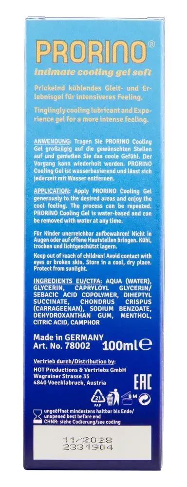 PRORINO Cooling Gel Soft — охлаждающий гель 100 мл Photo 4