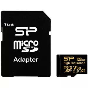 Карта памяти microSDXC Silicon Power 128 ГБ UHS‑I V30 Class 10, 3.6 В, с адаптером