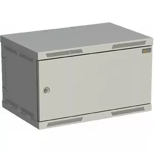 Wall-mounted cabinet SOLARIX SENSA 6U 400mm, sheet metal door, RAL 7035