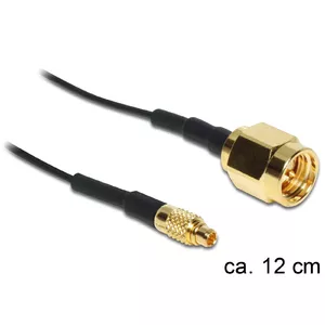 Коаксиальный кабель DeLOCK 88471 0.12 м MMCX SMA Gold Black