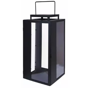 Metal Laterna ArtFlow Riga 20×20×45 cm, black — outdoor decorative lantern