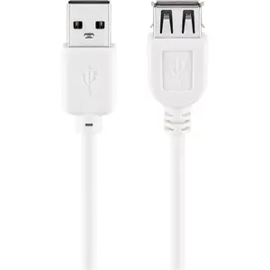 USB 2.0 Hi-Speed Extension Cable Goobay 96198 1.8m White