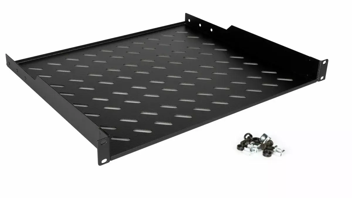 Plaukts Equip Fixed Shelf 19' 1U 600MM Black Photo 3