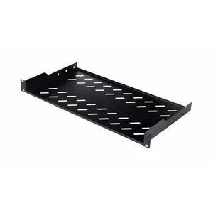 Rack shelf EQUIP Fixed Shelf 19", 1U, 400 mm depth, black, 485 mm width
