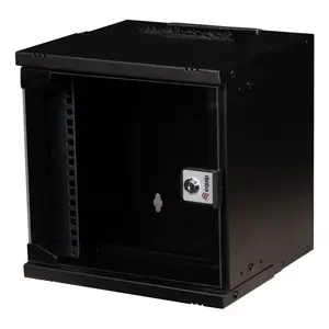 Wall-mounted rack cabinet EQUIP EWM-06-3030-B 6U, 312 mm wide, 300–330 mm depth, black