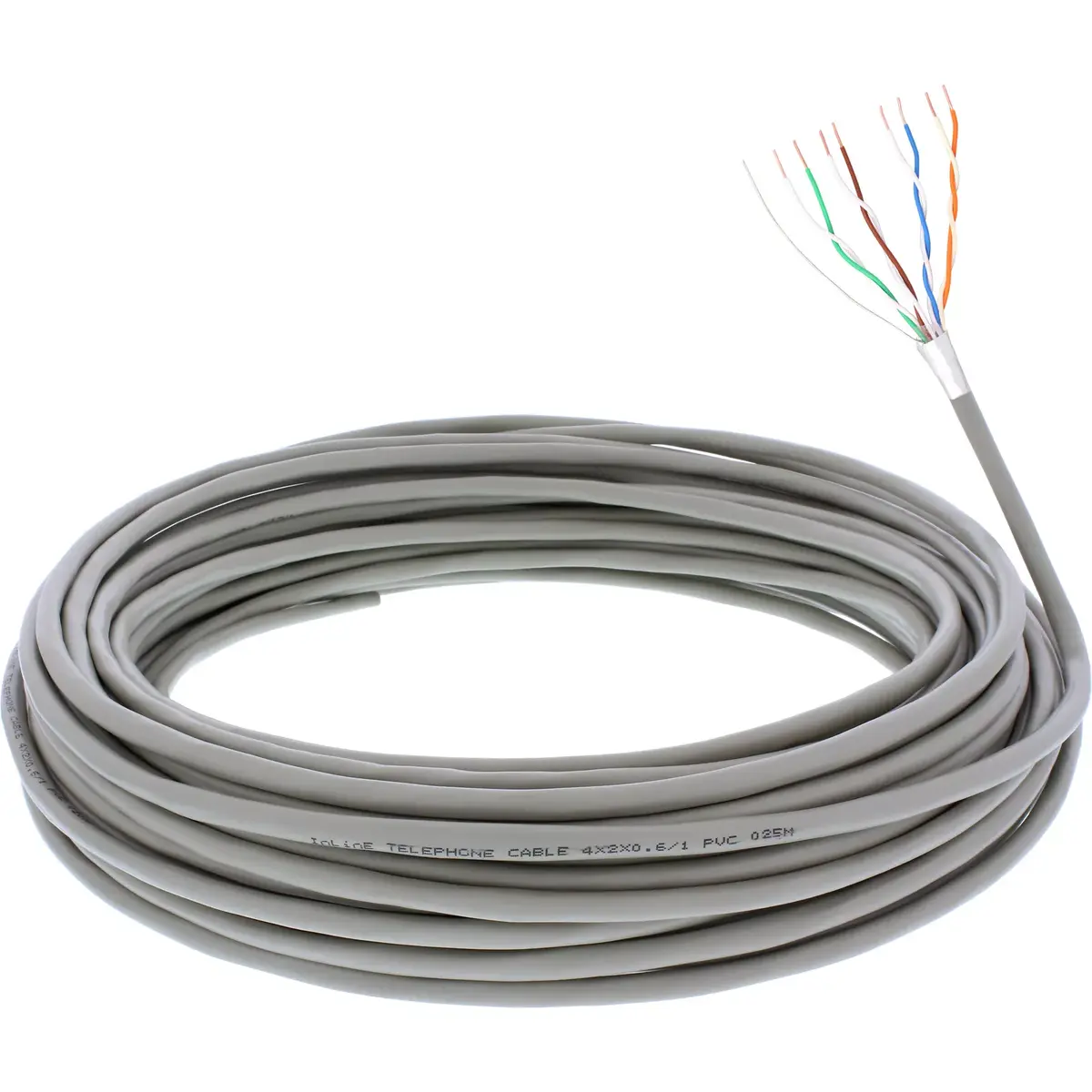 InLine Telephone Cable 8 wire solid installation 4x2x06mm Photo 2