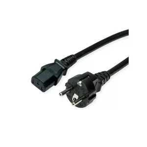 Power cable Black 1.8 m VALUE 19.99.1024 Power plug type E+F C13 coupler