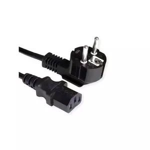 Power cable VALUE 19.99.1014 Black 3 m Power plug type E+F C13 coupler