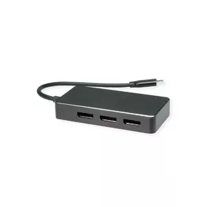 Video Cable Adapter VALUE 12.99.1032 0.19 m USB Type-C 3 x DisplayPort Black