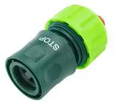 Штуцер для шланга STOP 3/4" Verto 15G723 — Verto соединение с остановкой потока 3/4"