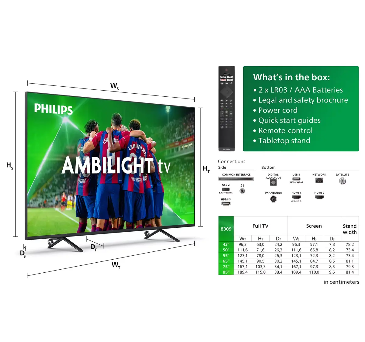 TV Philips 8000 series 50PUS8309/12 Photo 4